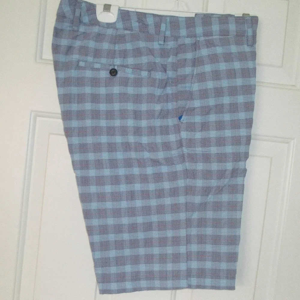 Tommy Bahama Mens Flat Front Blue Nylon Stretch Golf Short Pant NWOT - Size 38W*